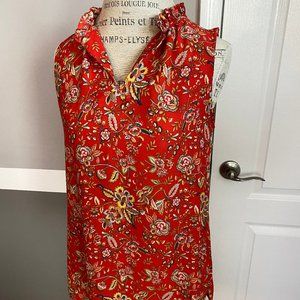 Pretty Floral tank w/ extra length for flowy look